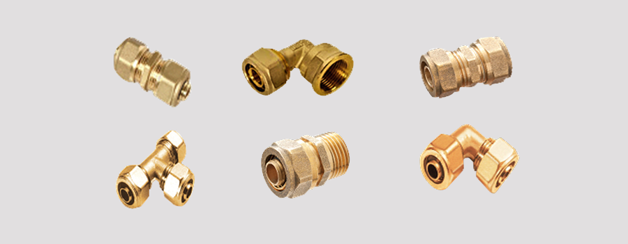 Brass Compression Fittings for Pex Tube and Pipe